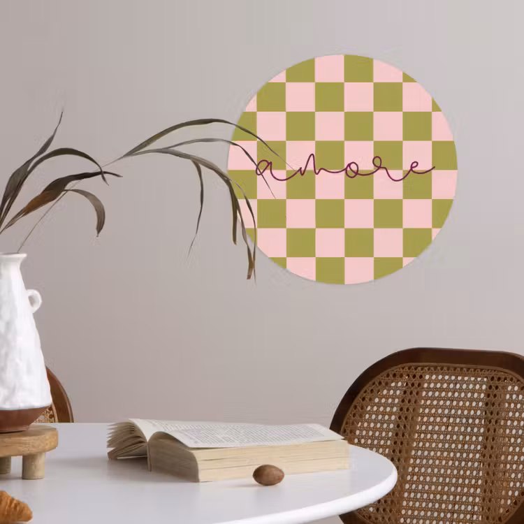 Behangcirkel - Patroon - Geblokt - Olijfgroen - Amore — 4