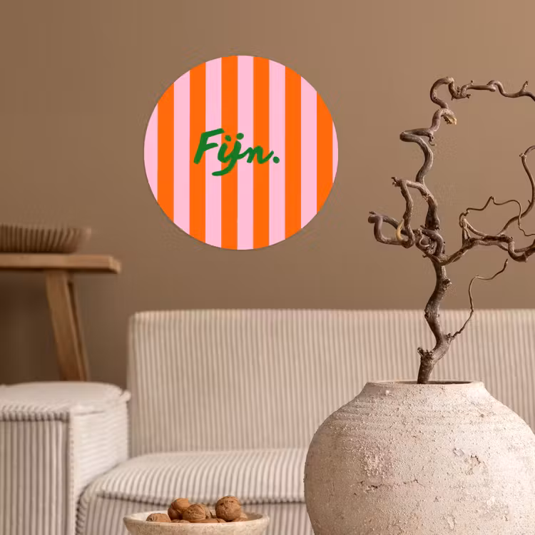 Behangcirkel - Patroon - Oranje - Fijn - Strepen — 2