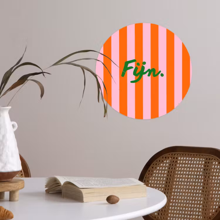 Behangcirkel - Patroon - Oranje - Fijn - Strepen — 4