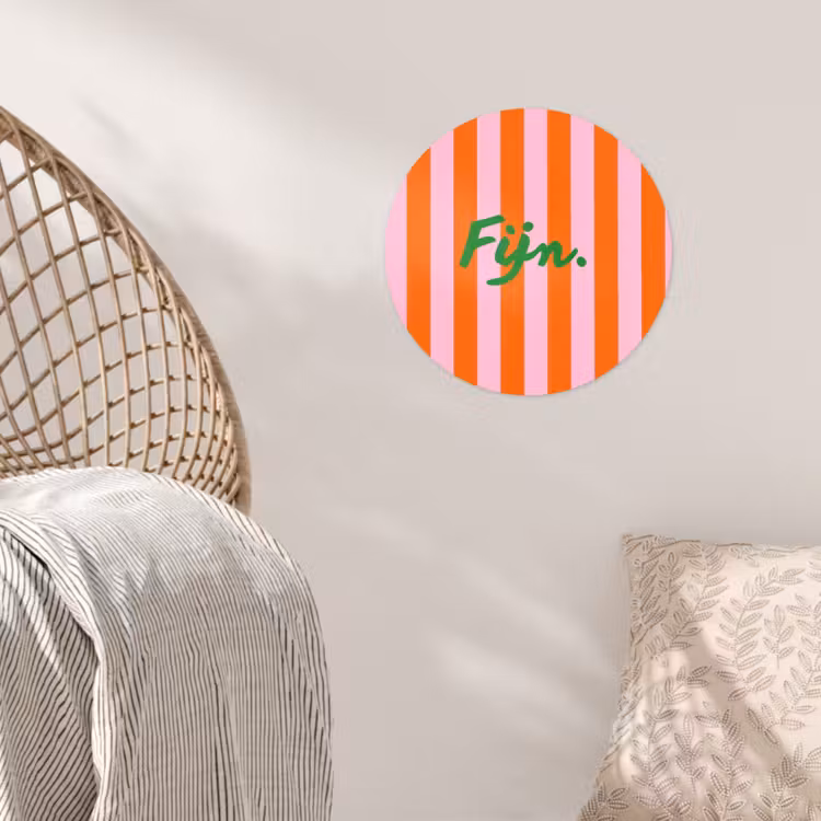 Behangcirkel - Patroon - Oranje - Fijn - Strepen — 5