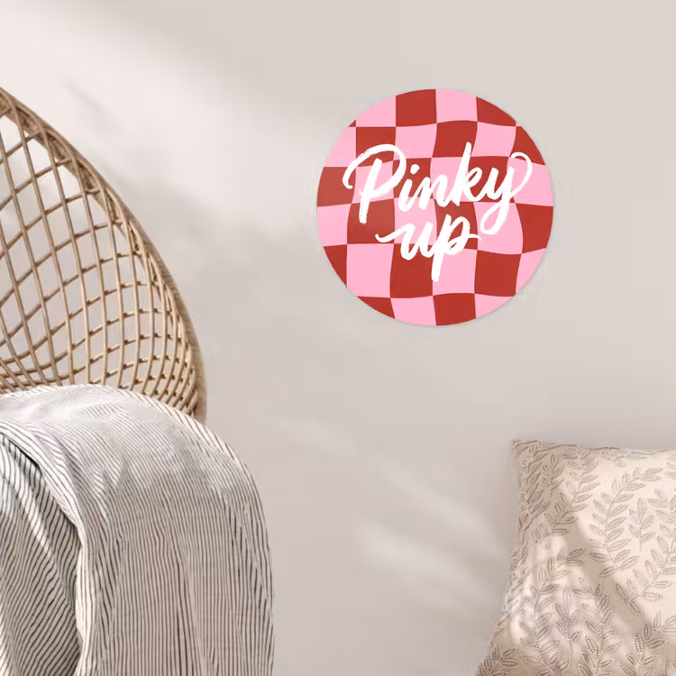 Behangcirkel - Pinky up - Geblokt - Bordeauxrood — 5