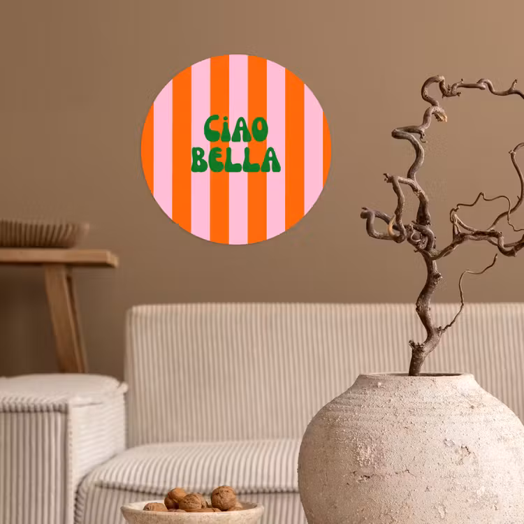 Behangcirkel - Strepen - Oranje - Verticaal - Ciao bella — 2
