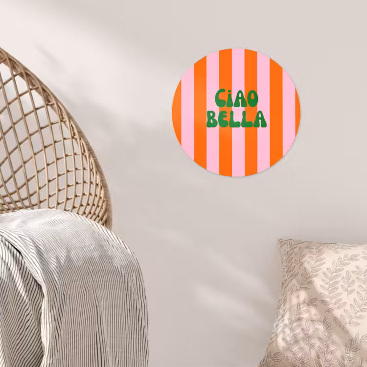 Behangcirkel - Strepen - Oranje - Verticaal - Ciao bella — 5