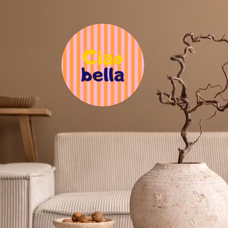 Behangcirkel - Verticaal - Strepen - Oranje - Ciao bella — 2