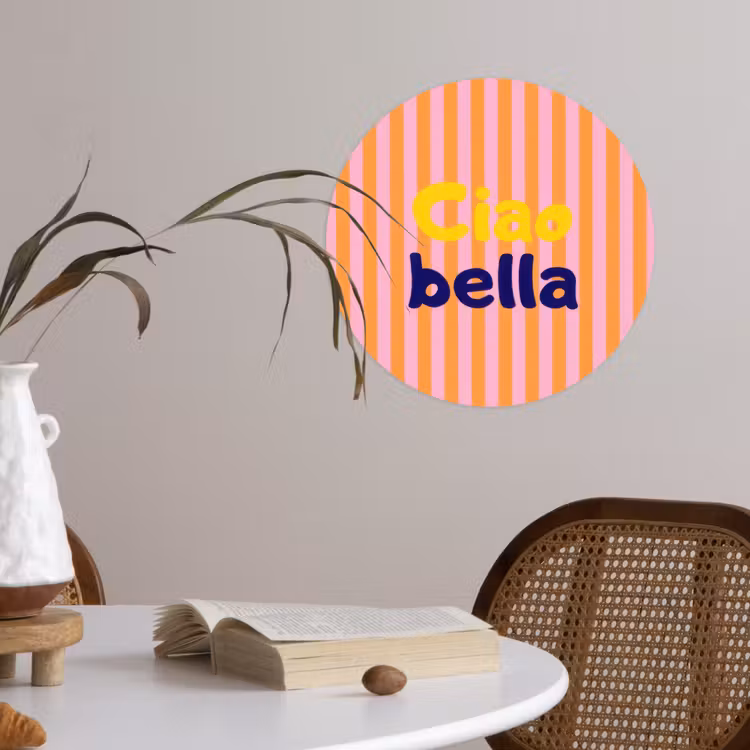 Behangcirkel - Verticaal - Strepen - Oranje - Ciao bella — 4