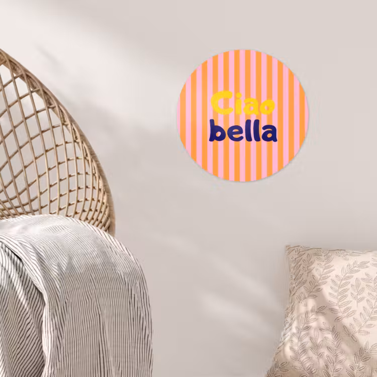 Behangcirkel - Verticaal - Strepen - Oranje - Ciao bella — 5