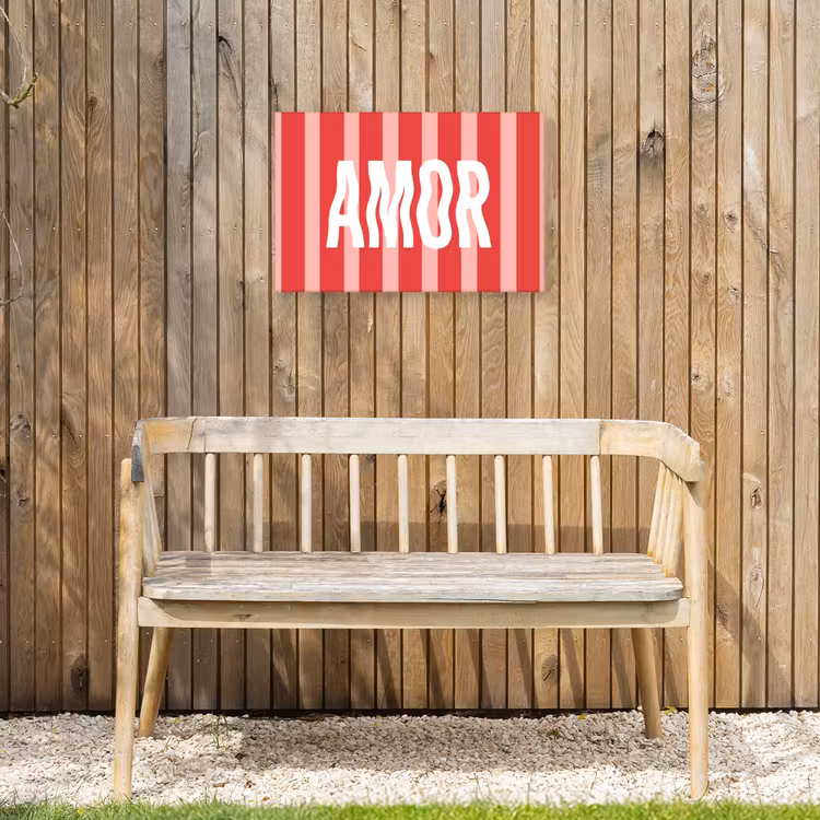 Buiten canvas - Amor - Strepen - Rood - Roze — 3