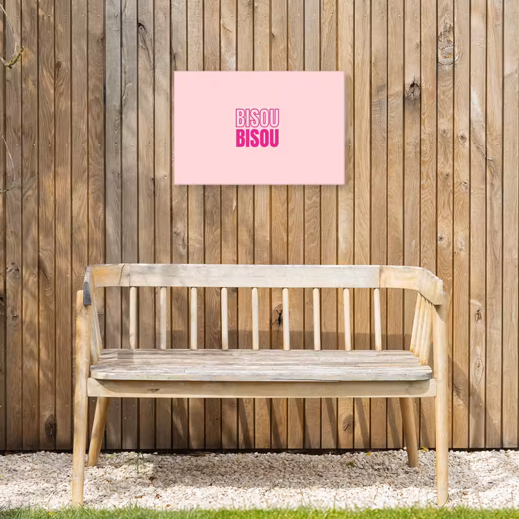 Buiten canvas - Bisou - Roze - Minimalistisch — 3