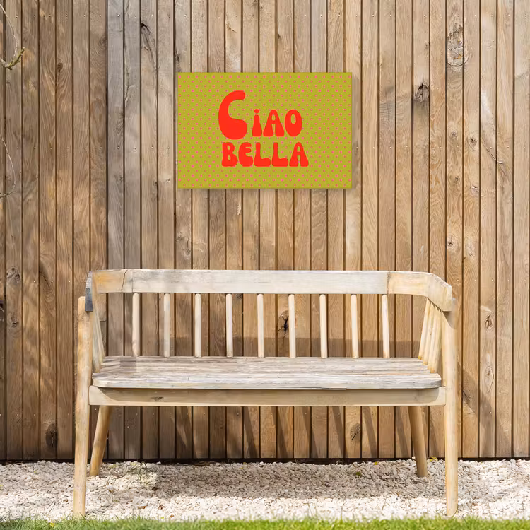Buiten canvas - Ciao bella - Rood - Groen - Stippen — 3