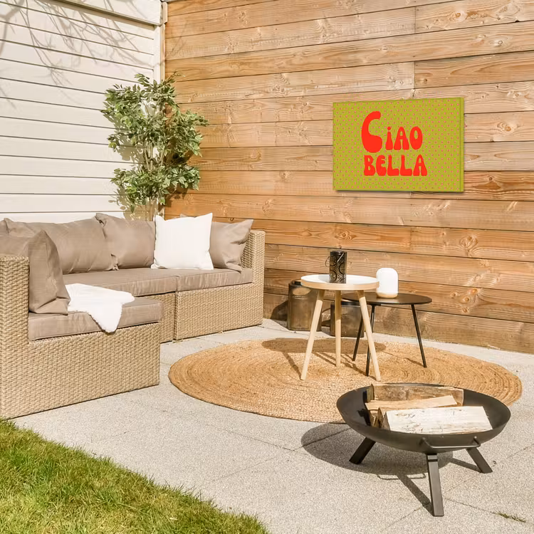 Buiten canvas - Ciao bella - Rood - Groen - Stippen — 5