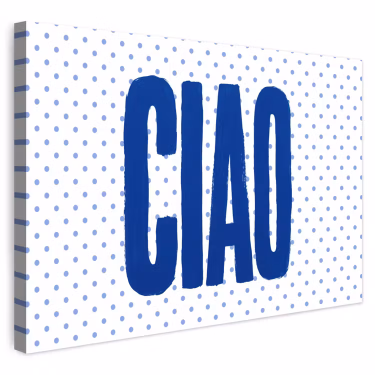 Buiten canvas - Ciao - Blauw - Stippen — 1