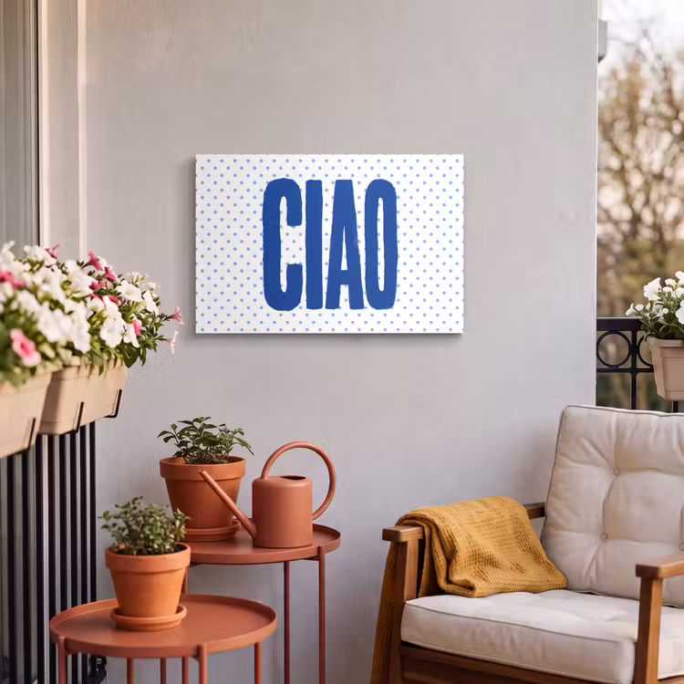 Buiten canvas - Ciao - Blauw - Stippen — 4