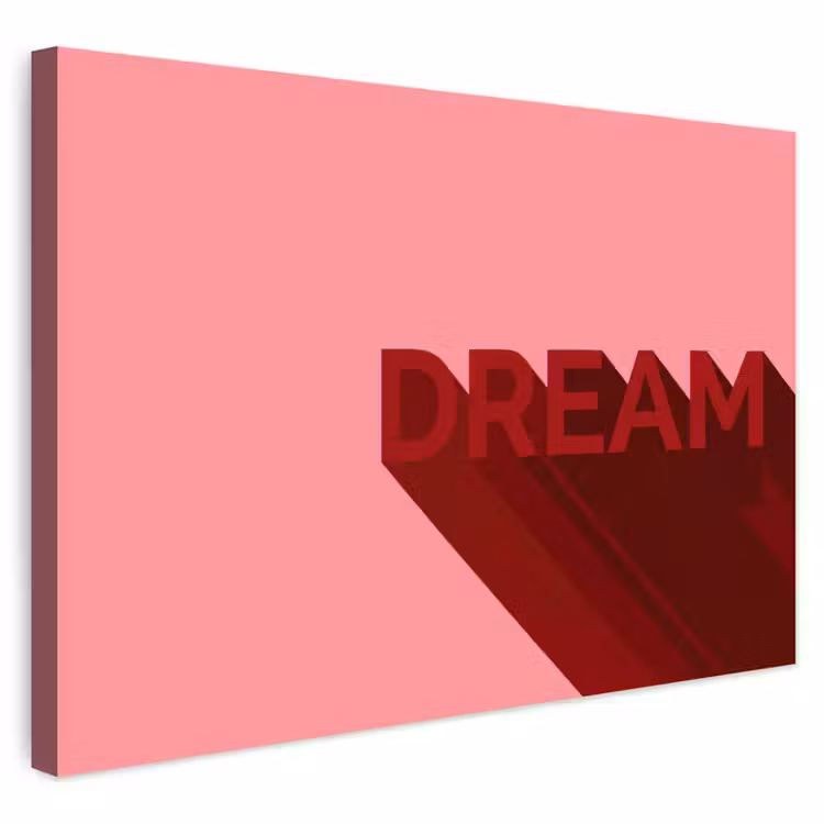 Buiten canvas - Dream - 3D - Rood - Roze — 1