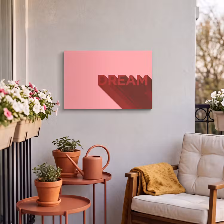 Buiten canvas - Dream - 3D - Rood - Roze — 4
