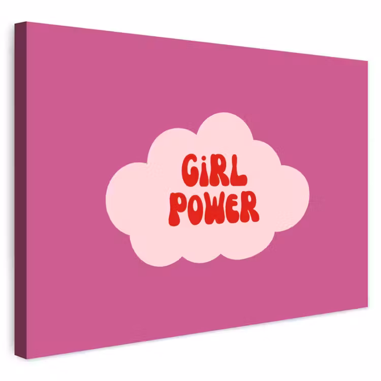 Buiten canvas - Girl power - Wolk - Roze — 1