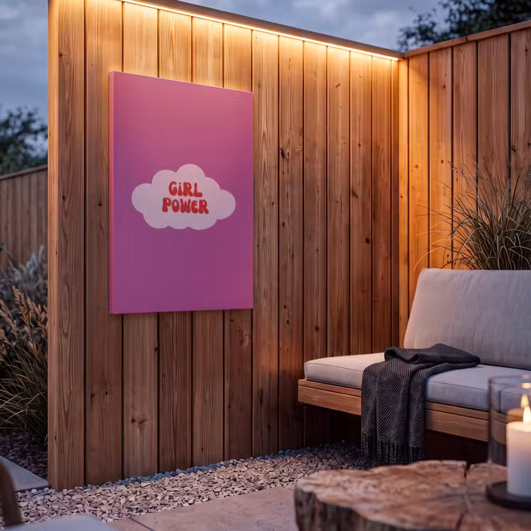 Buiten canvas - Girl power - Wolk - Roze — 4