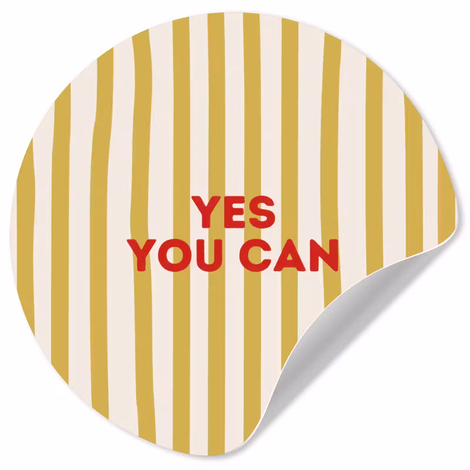 Behangcirkel - Strepen - Abstract - Yes you can - Rood — 1