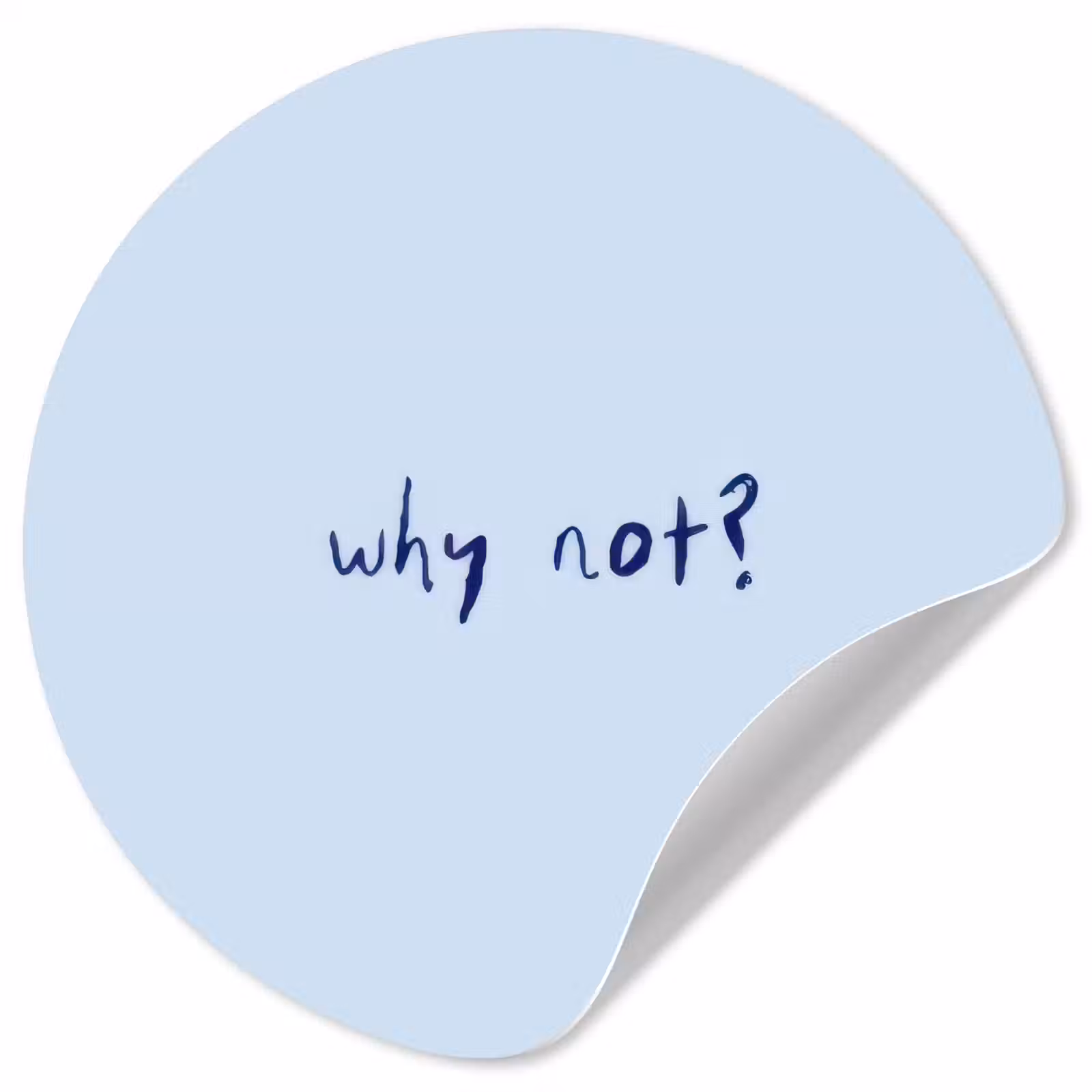 Behangcirkel - Why not - Blauw - Donker blauw - Quote — 1