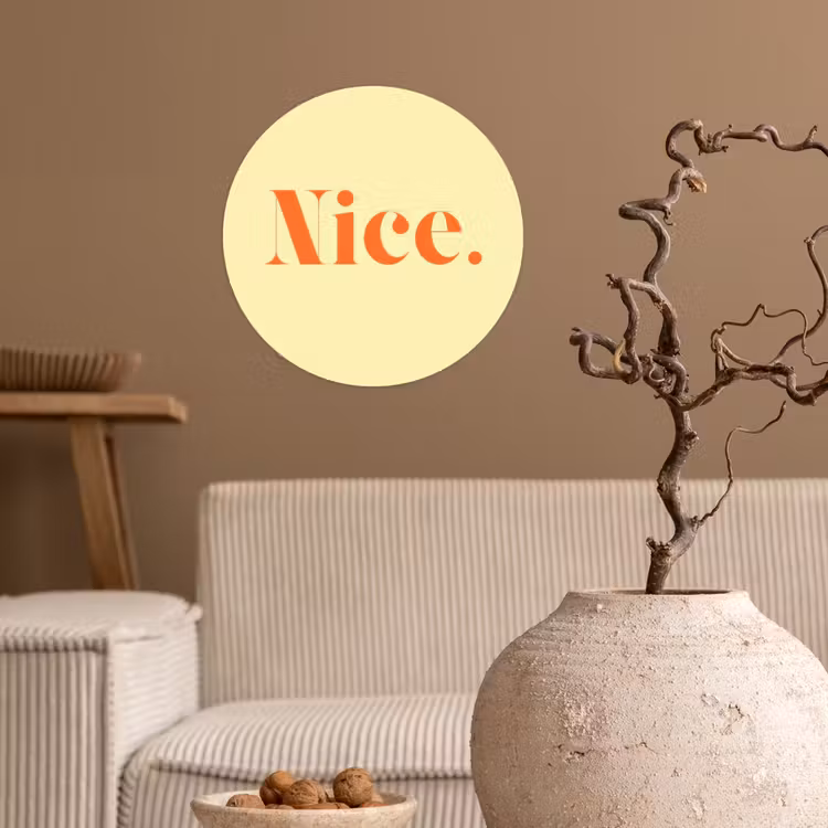 Behangcirkel - Nice - Oranje - Geel - Minimalistisch — 2