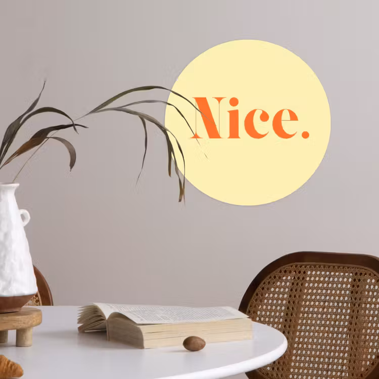 Behangcirkel - Nice - Oranje - Geel - Minimalistisch — 4