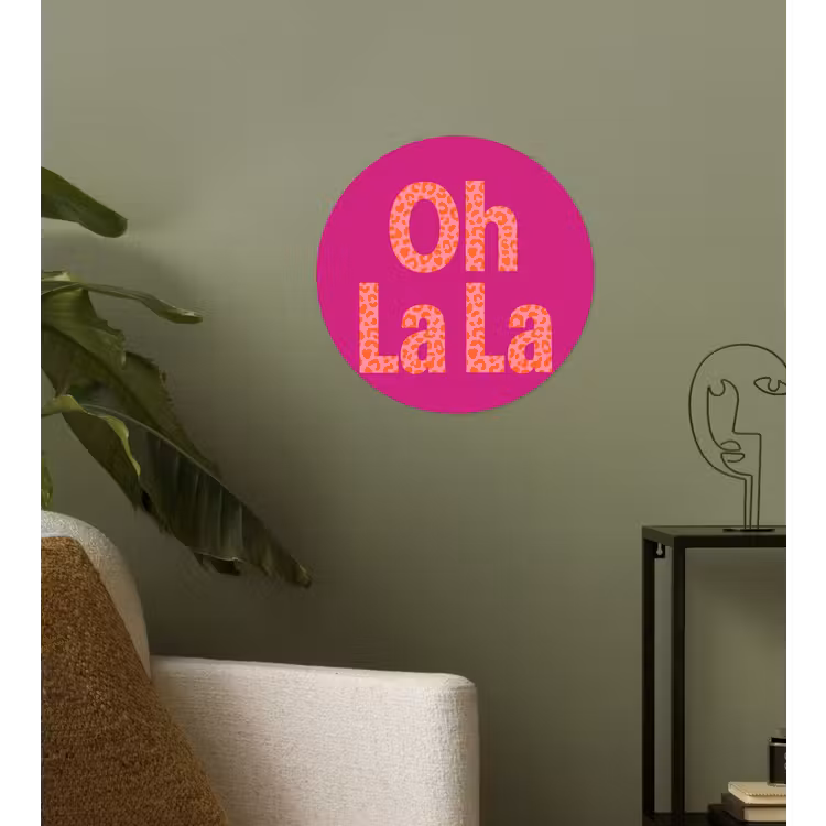 Behangcirkel - Oh la la - Luipaardprint - Roze — 3