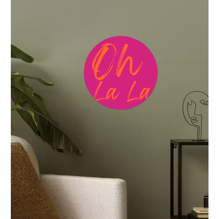 Behangcirkel - Oh la la - Oranje - Roze — 3