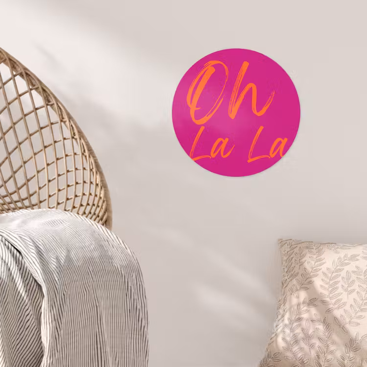 Behangcirkel - Oh la la - Oranje - Roze — 5