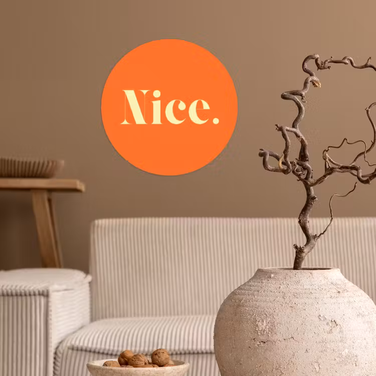 Behangcirkel - Oranje - Gebroken wit - Nice — 2
