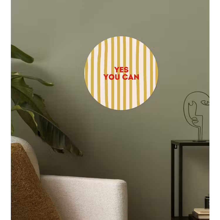 Behangcirkel - Strepen - Abstract - Yes you can - Rood — 3
