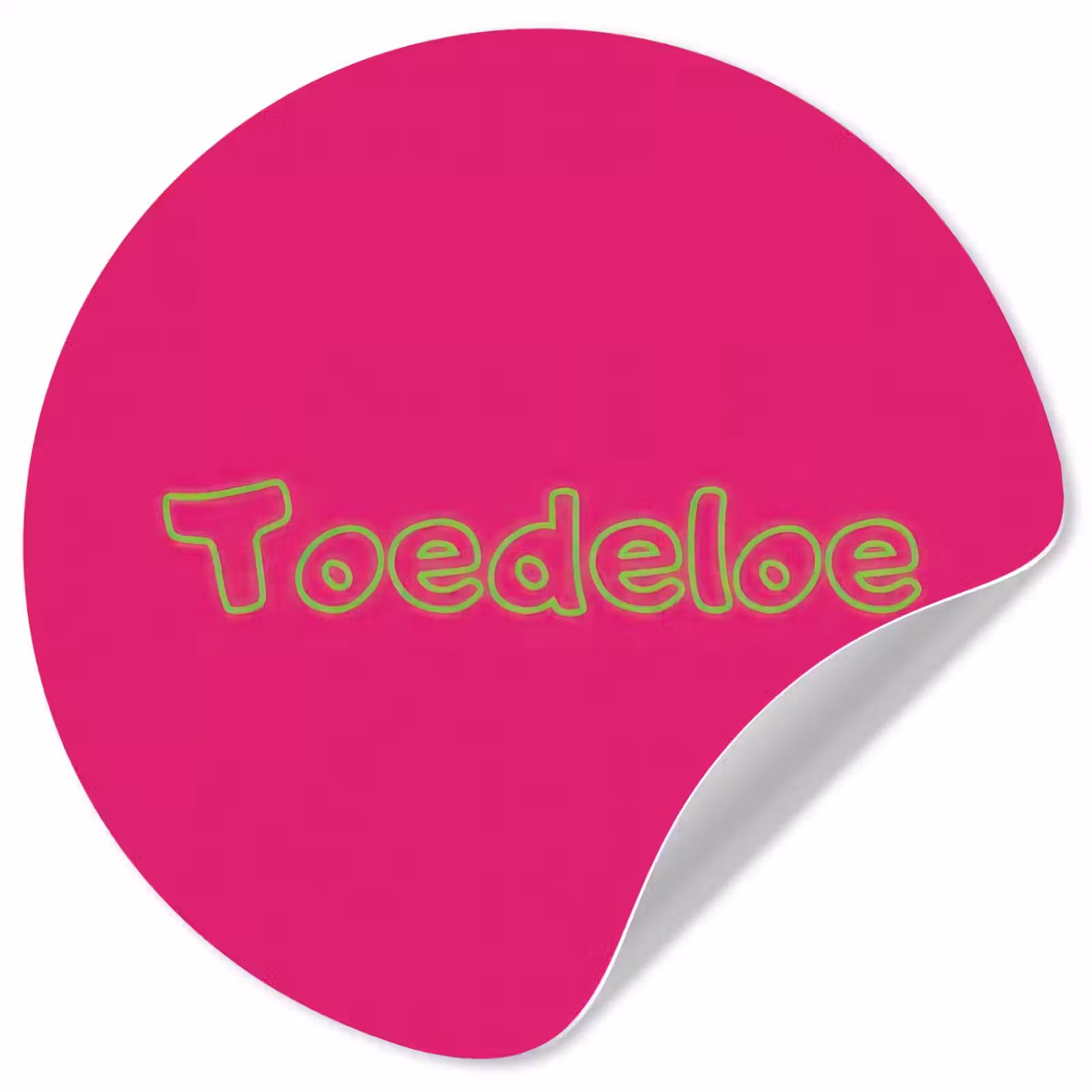 Behangcirkel - Toedeloe - Groen - Roze — 1