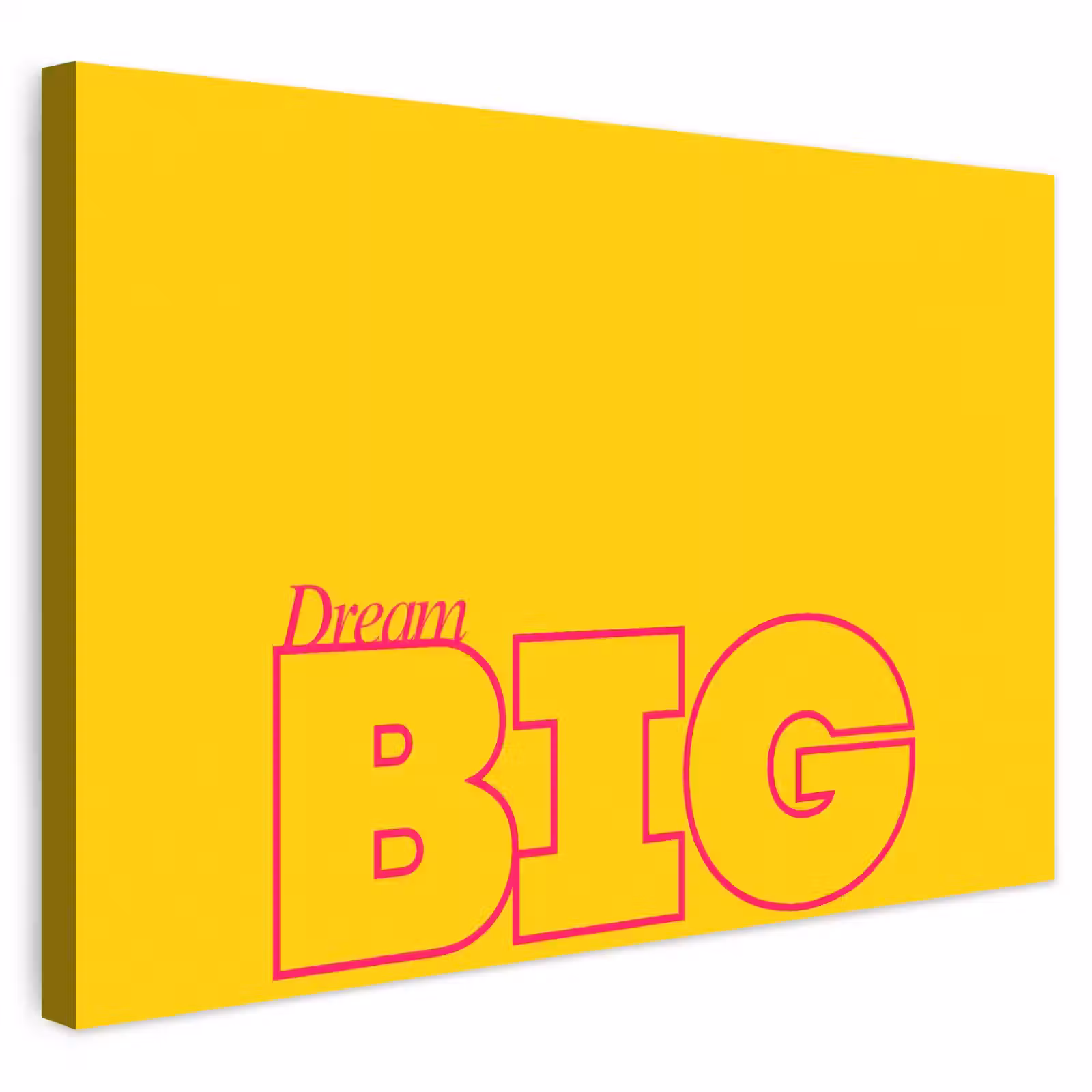 Buiten canvas - Dream big - Geel - Grafisch — 1