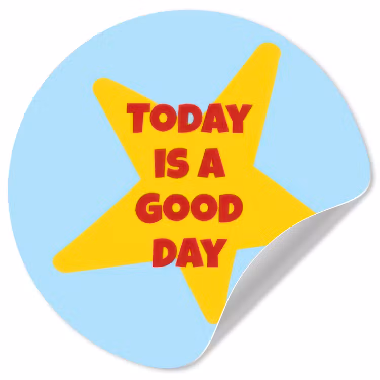 Behangcirkel - Ster - Today is a good day - Blauw — 1