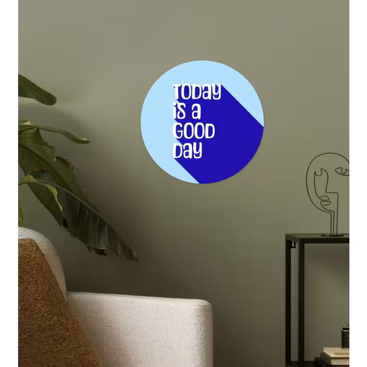 Behangcirkel - Today is a good day - Blauw - Schaduw — 3