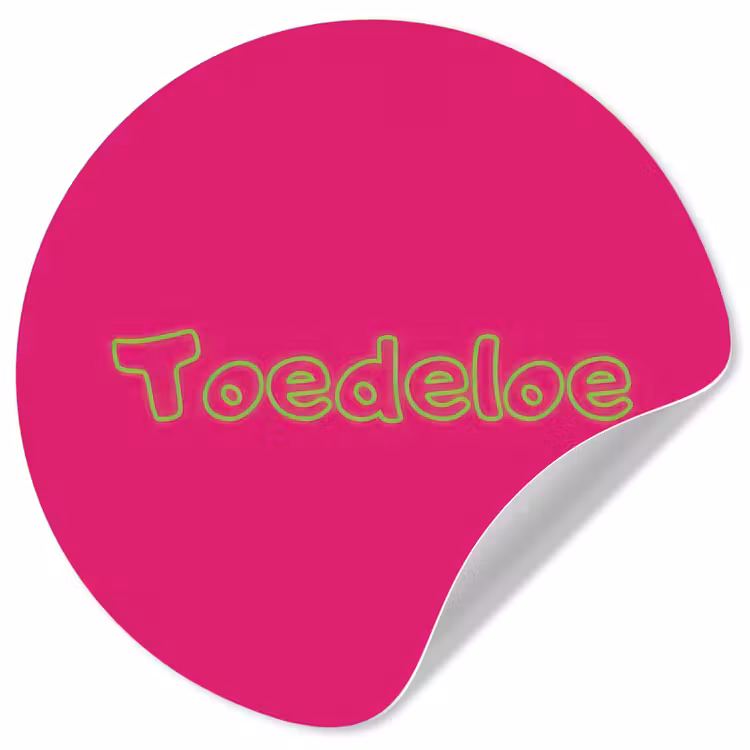 Behangcirkel - Toedeloe - Groen - Roze — 1