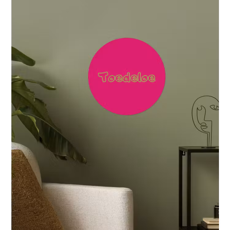 Behangcirkel - Toedeloe - Groen - Roze — 3