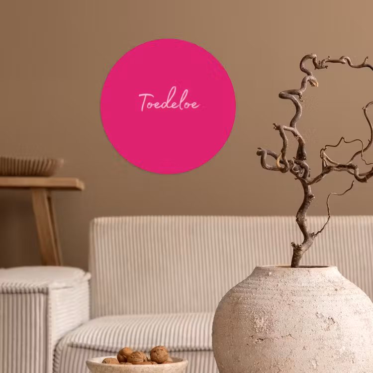 Behangcirkel - Toedeloe - Roze — 2