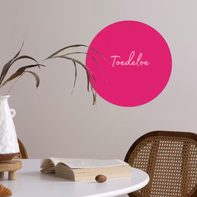 Behangcirkel - Toedeloe - Roze — 4