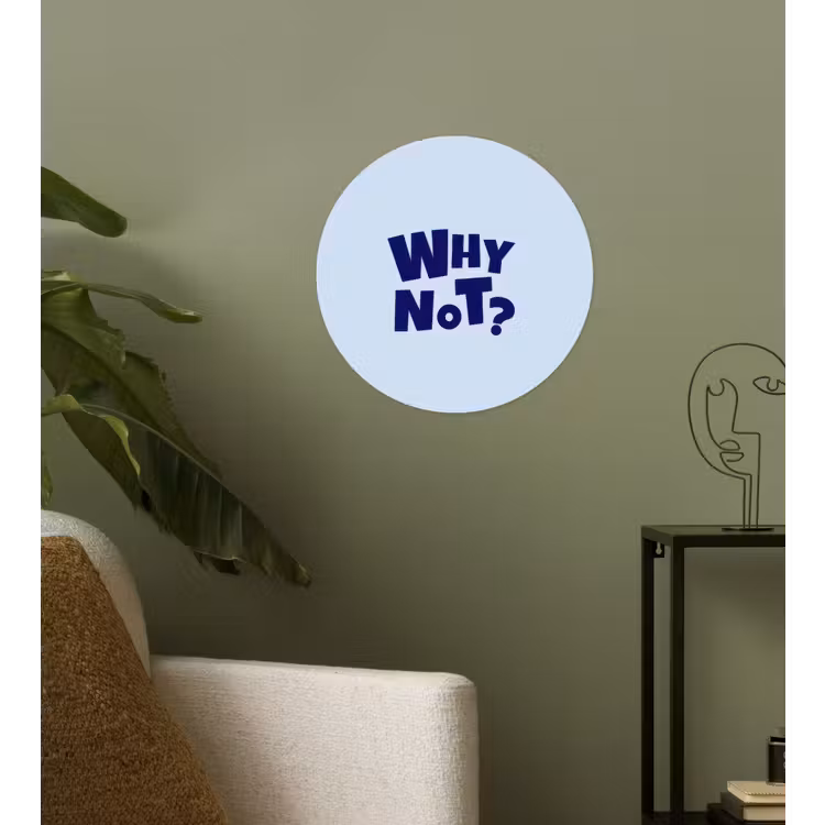 Behangcirkel - Why not - Blauw - Licht blauw - Quote — 3