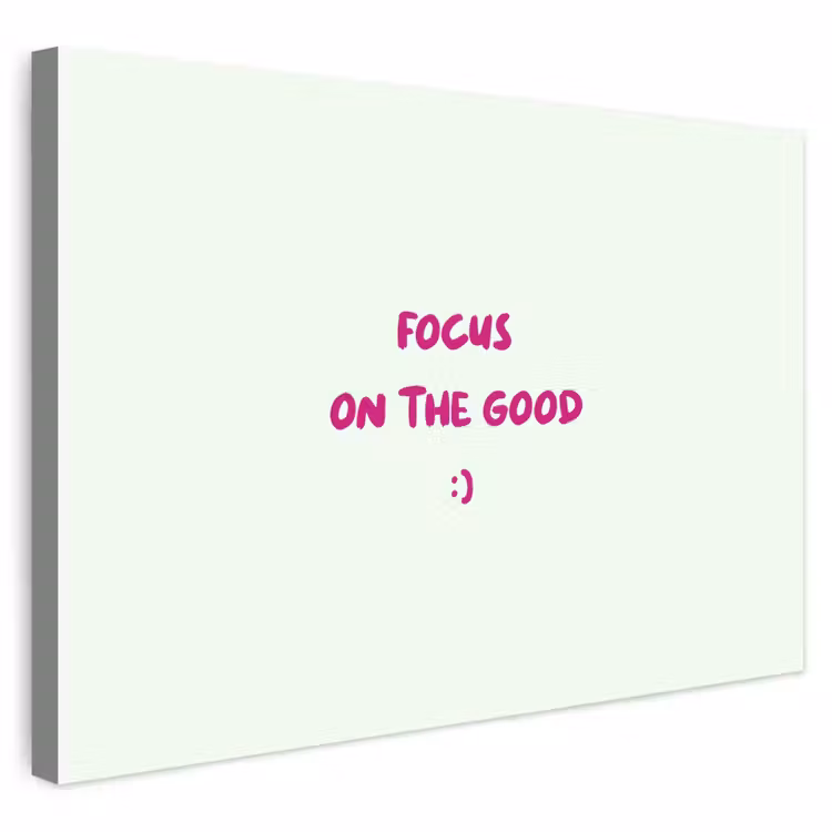Buiten canvas - Focus - Beige - Roze - Smiley — 1