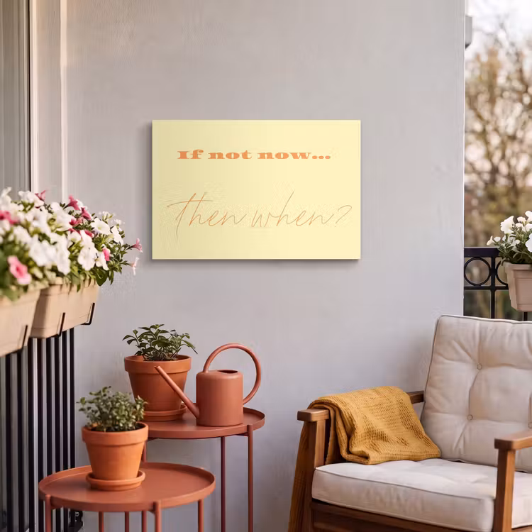 Buiten canvas - Geel - Oranje - if not now then when — 3