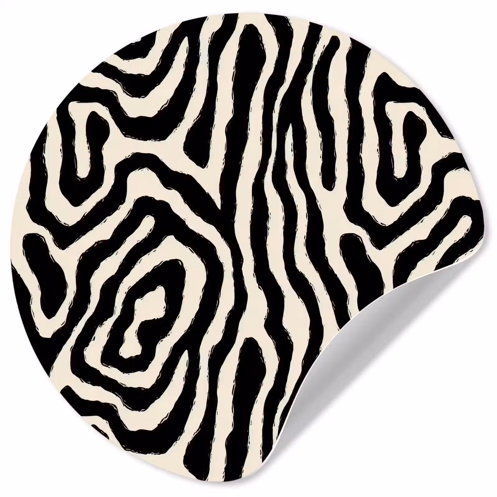 Behangcirkel - Zebra - Zwart - Abstract — 1