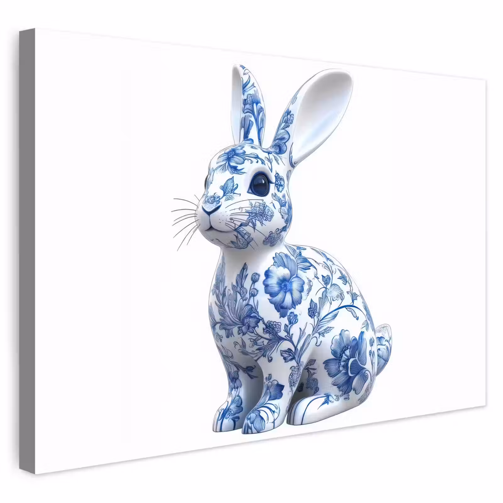 Buiten canvas - Delftsblauw - Haasje - Wit — 1