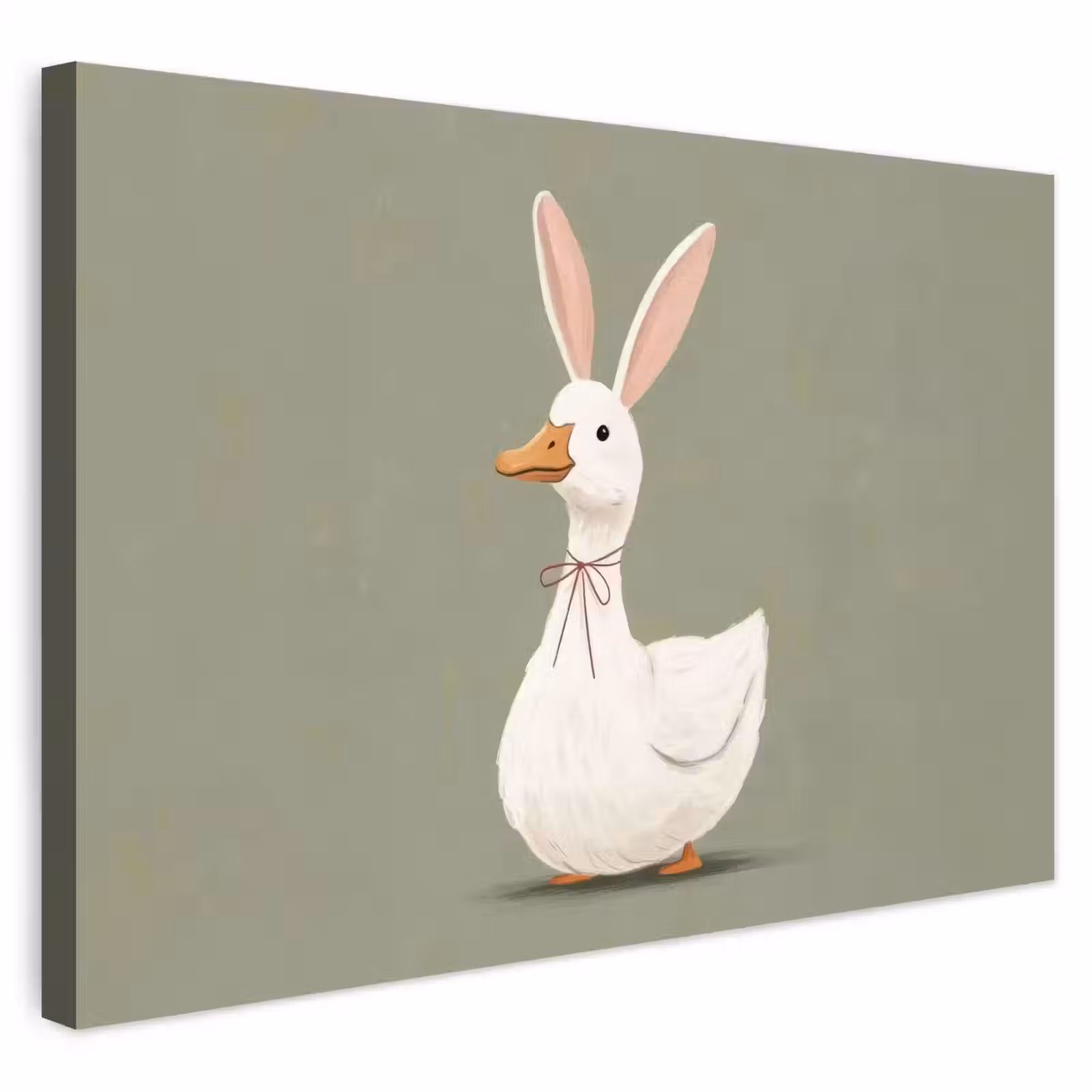 Buiten canvas - Eend - Konijnoren - Grijs — 1