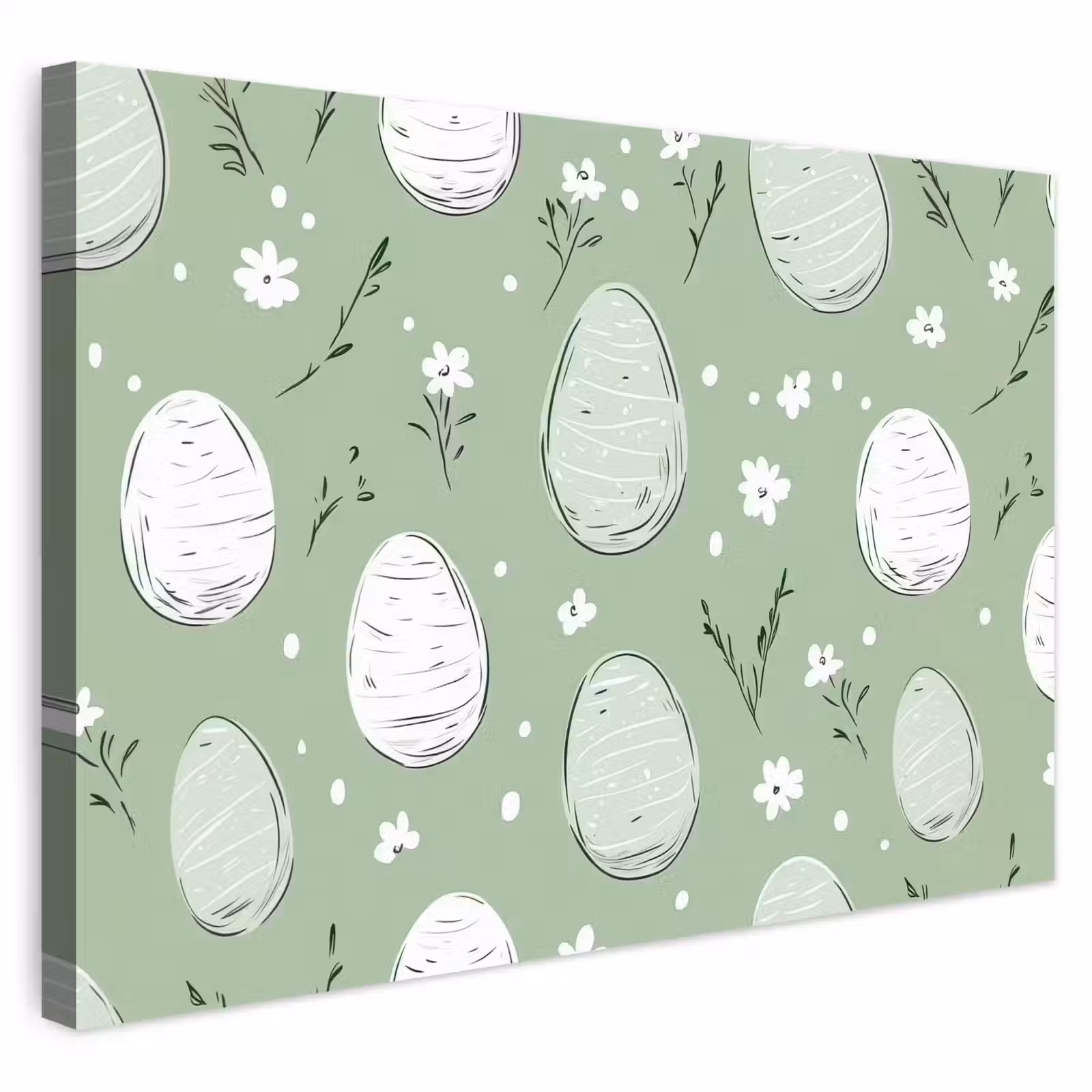 Buiten canvas - Groen - Eieren - Patroon — 1