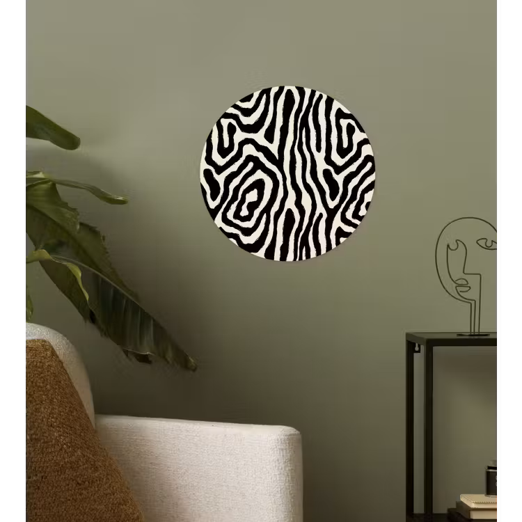 Behangcirkel - Zebra - Zwart - Abstract — 3