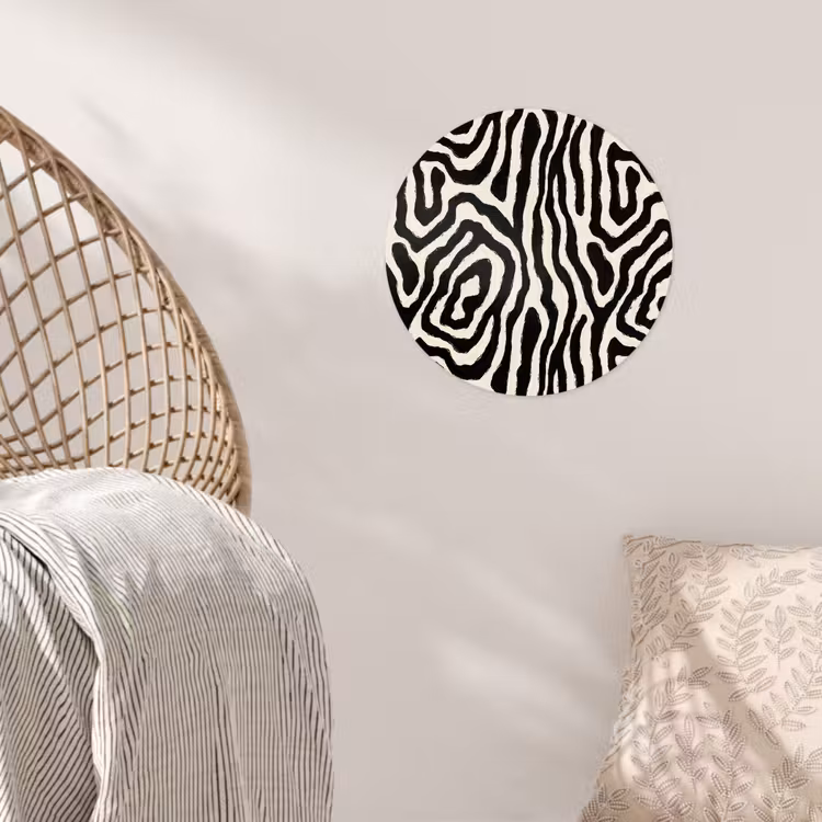 Behangcirkel - Zebra - Zwart - Abstract — 5