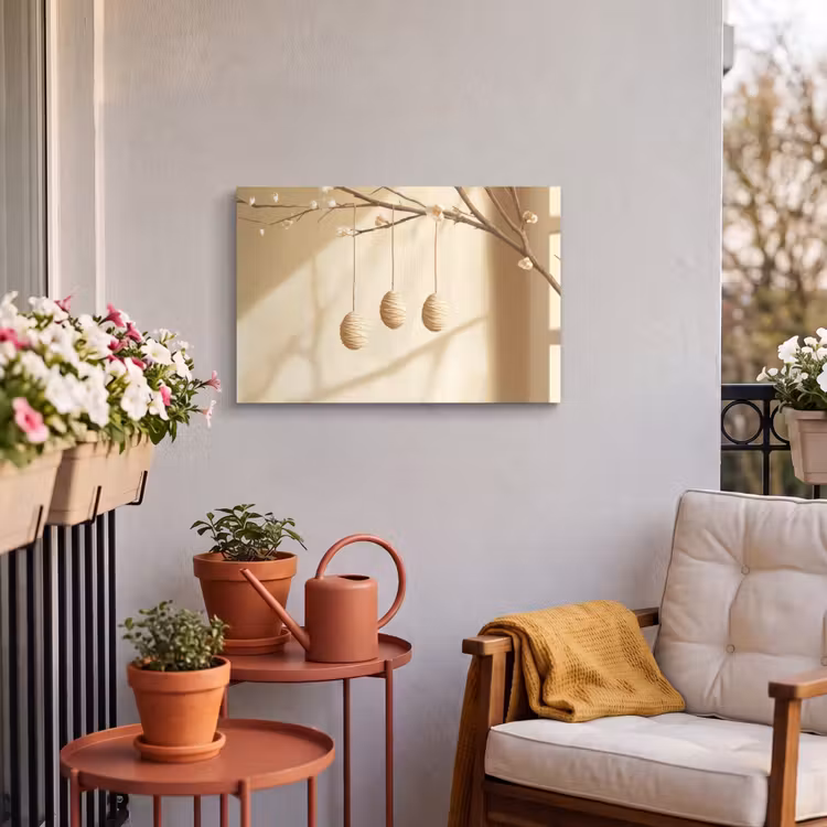 Buiten canvas - Beige - Paastak - Eieren — 4