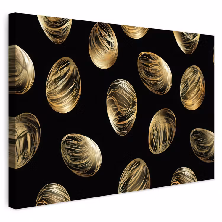 Buiten canvas - Eieren - Goud - Patroon — 1