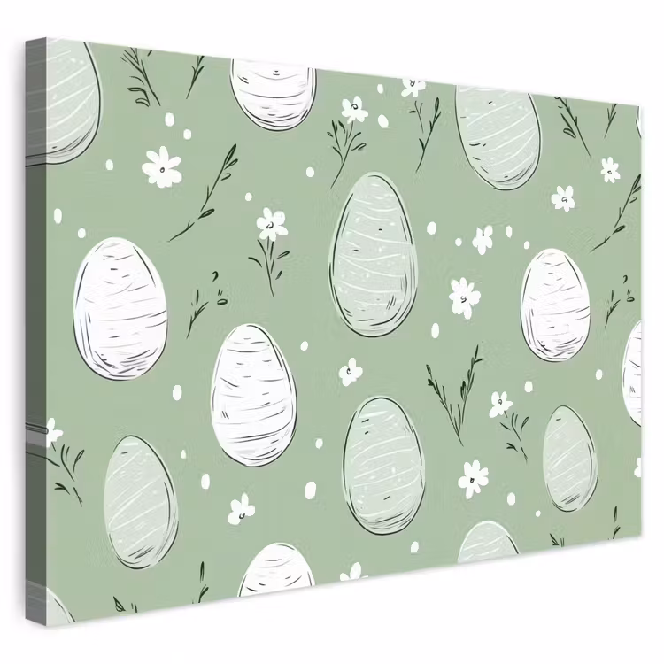 Buiten canvas - Groen - Eieren - Patroon — 1