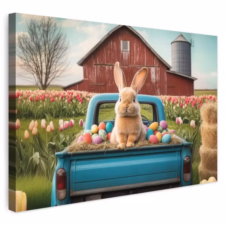 Buiten canvas - Konijn - Boerderij - Eieren — 1